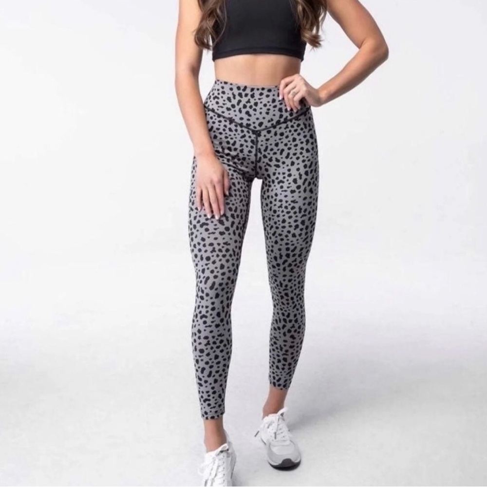 Balance Athletica Black and Gray Patterned Leggings